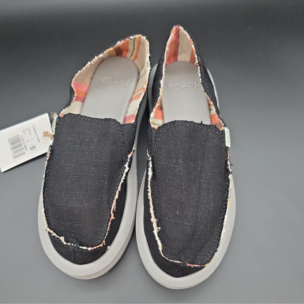 Sanuk Black W‎ Donna St Hemp Women's Black 5